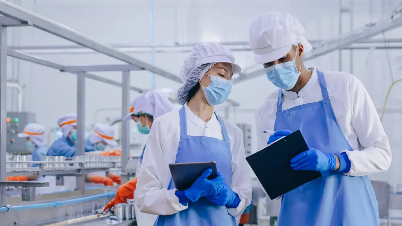 Contrôle sur une ligne de production agroalimentaire